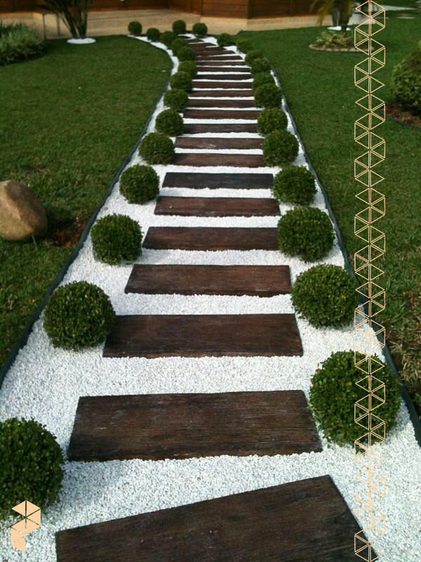 Pisos e Caminhos para seu Jardim 3 chapagrama piso de pedra pisante cimenticio madeira 100x30 jardim paisagismo curitiba sao paulo 9