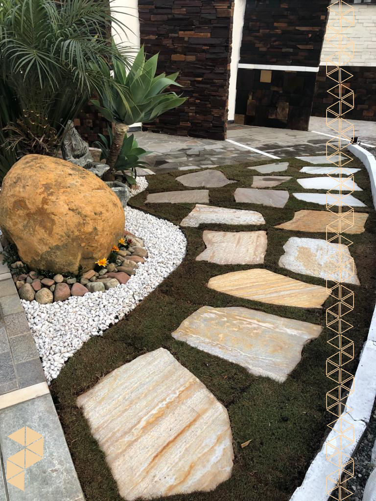 Pisos e Caminhos para seu Jardim 17 pisante de jardim sao tome caco irregular piso de pedra curitiba sao paulo 5